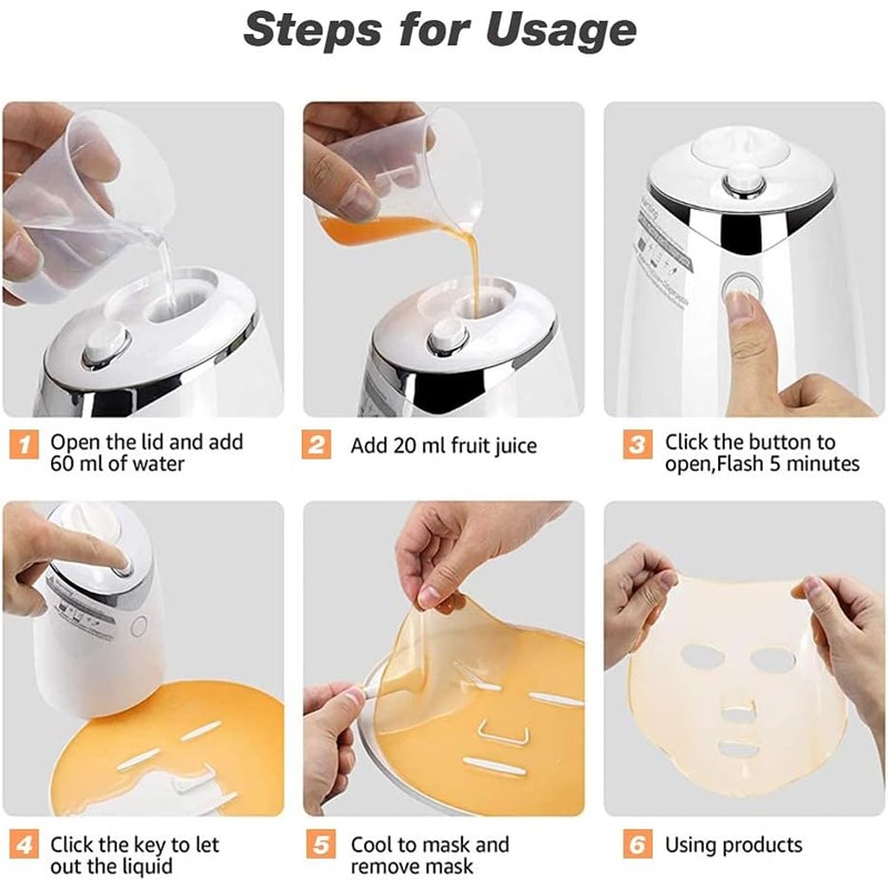 Máquina para hacer mascarillas faciales naturales en casa con colágeno