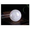 White Crystal Ball Power Stone Round Sphere Figurine Interior Himalayan