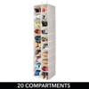 mDesign Hanging Storage with 20 Compartments - Large Hanging Organiser