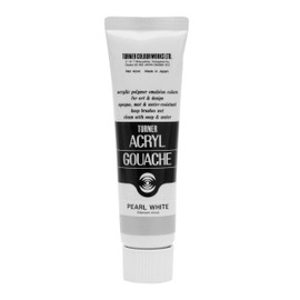 Turner Color AG040090 Acrylic Gouache Pearl White 1.4 fl oz (40 ml) (No. 9)
