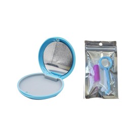 マウスピースケース 小型 義歯矯正用リテーナーボックス 携帯便利 磁気開閉 密閉 入れ歯ケース 携帯用 歯茎矯正ケース アウトドア/野外キャンプ/室内/パーティー/デートに利用いただけます(ブルー)