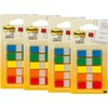 Post-it Flags with On-The-Go Dispenser, Assorted Primary Colors, 1/2-Inch Wide,