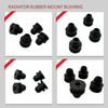 HLVEAUTO 4pcs Upper Lower Rubber Cushion Bushing Radiator Mount Insulator