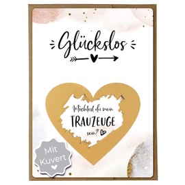 Joli Coon Scratch Card Best Man Questions with Envelope - Willst du mein Trauzeuge sein