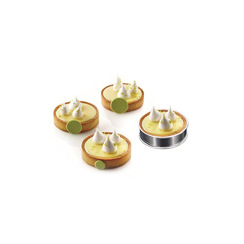 Uncle Jack 4 Pack Double Rolled English Muffin Rings, Stainless