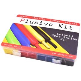 VERSAINSECT k Tubing Kit 2:1 Automotive Industrial Electrical Solder Sleeve - Black, Red, Yellow, Blue Green 800 pcs for DIY from Plusivo