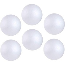 LOMIMOS 6pcs 6 Inch White Foam Balls, Polystyrene Styrofoam Craft Balls for Art Craft Household School Projects Christmas Easter Party Decorations