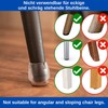 Premium Chair Leg Protectors Set, 8 Pieces, for Round Chair
