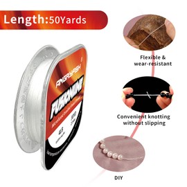 ANGRYFISH Fusionline Beading Thread - High Tensile Non-Stretch Stringing Line for Bracelet Making, Jewelry Design & Bead Weaving, Micro-Fused Braided Craft Thread(6lb,0.006in-30yd)