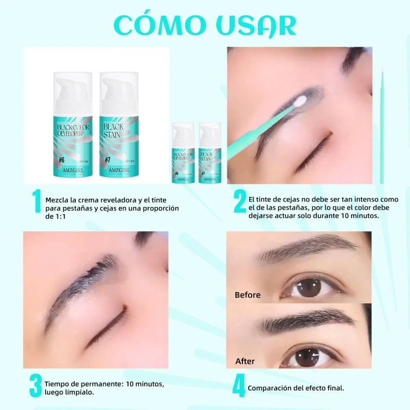 Kit Lash Lifting Y Tinte Para Pestañas Rizado Naturales