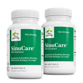 Terry Naturally SinuCare - Bronchial Wellness Support Supplement - Healthy Sinus Aid - Dietary Supplement to Support Healthy Lungs - 60 Softgels (2 Pack)