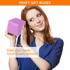 uxcell 25 Pcs Purple Gift Boxes, 3"x3"x3" Kraft Paper Candy
