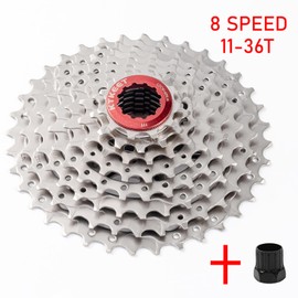 KTKEET 8 Gang Kassette 11-30T/32T/34T/36T/40T/42T/46T Mountainbike Kassette 8 Gang Fahrrad Kassette Ritzel Kompatibel mit Shimano Ultegra XT Sunrace Sram (11-36T)