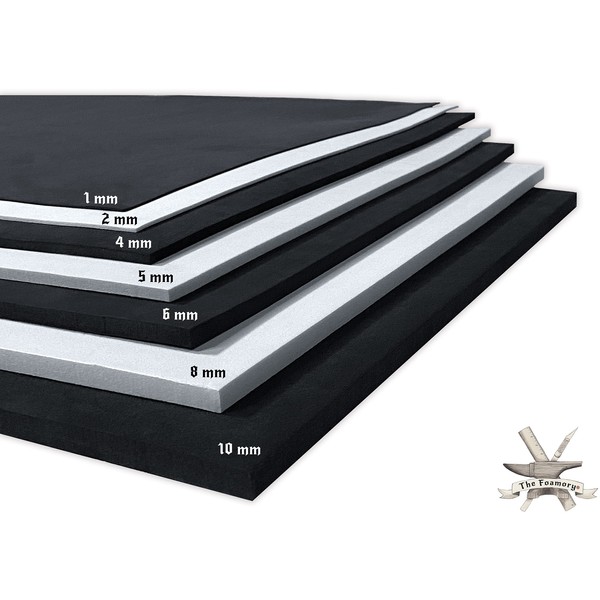 EVA Foam Cosplay - (2mm to 10mm) - Black or