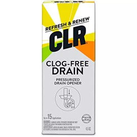 CLR Clog-Free Drain, Pressurized Drain Opener, 4.5 Ounce Aerosol Can (Packaging