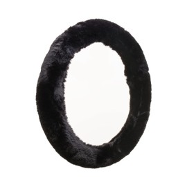Custom Accessories Black Ultra-Soft Fluffy Steering Wheel Cover, Soft Steering Wheel Cover, Interior Car Accessories, Auto Accessories Interior, Universal Fit for Car Steering Wheels - Black