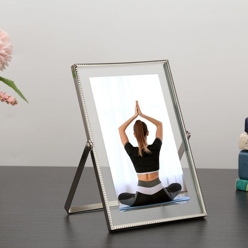 Silver 4x 6'' Floating Frame Set of 2, For Photo