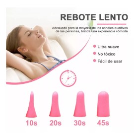 Monstyle Tapones De Oídos Silicona De Suaves Para Reducción De Ruido Color Rosa