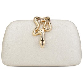 Gelory Evening Bag - Small Clutch Purses for Women Wedding - Women's Evening Handbags Formal Crossbody Evening Clutch-#01 White
