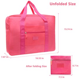 Travel Duffel Bag Carry on Luggage Bag Foldable Travel Tote Bag Waterproof Sports Gym Bag Lightweight Large Weekender Overnight Bag for Women and Men(4 PCS)