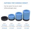 HANIHUA Round Bed Risers 4 Pack Blue Heavy Duty Furniture