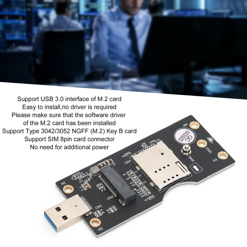 M.2 to USB 3.0 Adapter Riser Card with SIM Card