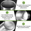 BORDEAG Pack of 4 Stainless Steel Cups, 300 ml Stainless
