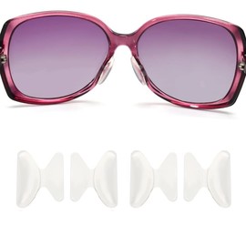 Eyeglass Nose Pads Adhesive 15 Pairs Silicone Soft Anti Slip Nose Pads for Glasses Sunglasses Plastic Frames (Clear 2.5mm)