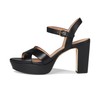 Cole Haan Women's Riannon Platform Sandal Heeled, Black Leather, 7.5