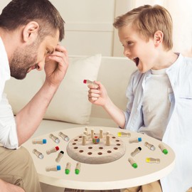 VingaHouse Boys Match Gifts Chess Memory Chess Wooden Montessori Toy 4 5 6 Years Memory Chess Learning Toy Memory Game with Storage Bag Suits Children & Adults (Small)