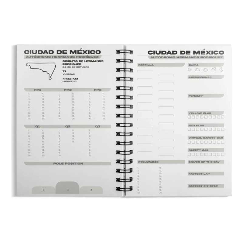 Agenda F1 Semanal Con Fechas