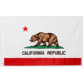 Flags Imp Emb California Single Sided Flag 3x5ft Embroidered, Multi