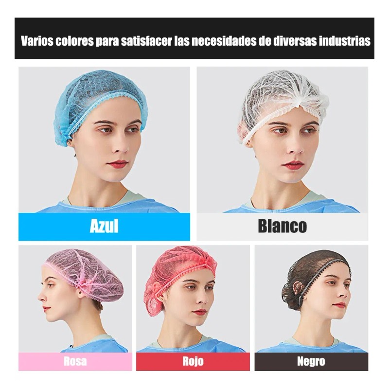 Cofia Gorro Plisado Desechable 200 Pzas - Plisado Cofias