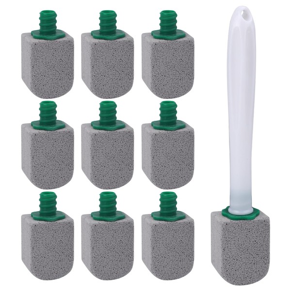10pcs Pumice Stone Toilet Cleaner with 1 Long Handle, Toilet