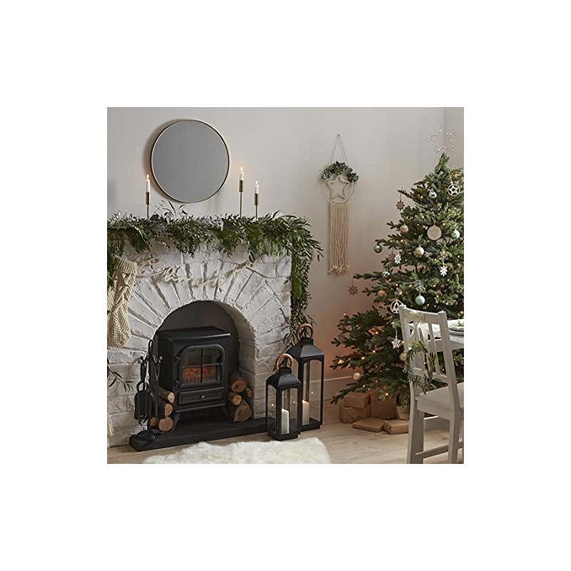 Ginger Ray NOEL-122 Wreath with Wooden Hoops and Artificial Eucalyptus