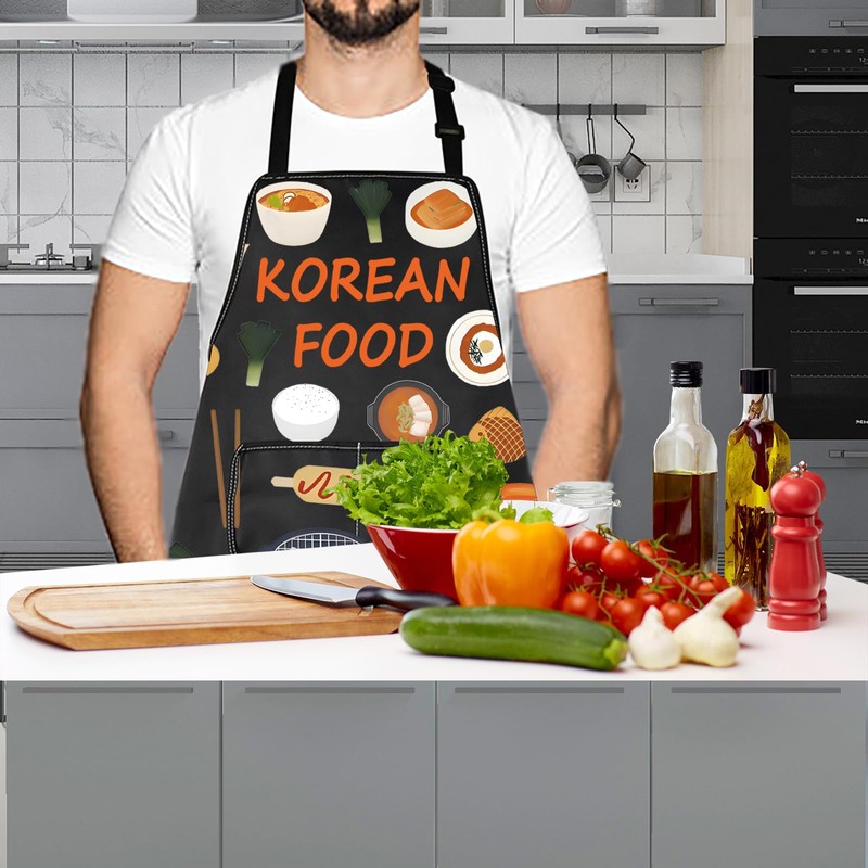 Tteokbokki Asia Cuisine Lover Kitchen Apron Mom Dad BFF Korean