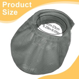 EIHI 1 x Cat Muzzle with Breathable Mesh, Muzzle for Cats Prevent Biting Chewing Cat Care (S, Grey), black