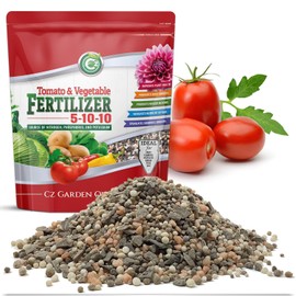 5-10-10 Tomato & Vegetable Fertilizer - Made in USA - NPK + Micronutrients Plant Food for Flower Gardens - Promotes Vigorous Growth and Big Blooms! (Cz Garden Organics All Purpose Fertilizer 8LB)