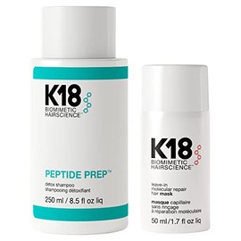 K18 Detox & Repair Bundle - Leave-In Repair Hair Mask, 4-Minute Speed Treatment(50ml) and Color Safe Detox Clarifying Shampoo (8.5oz) to remove build up