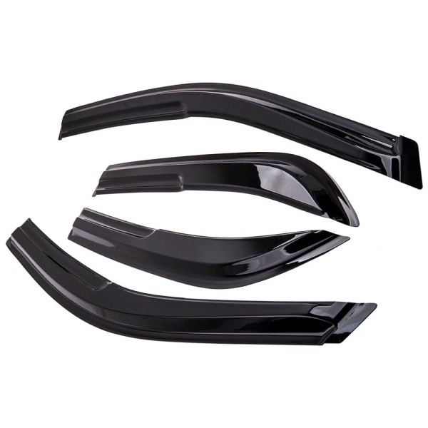 BFO 4Pcs Smoke Acrylic Window Visor Rain Guard Deflector for