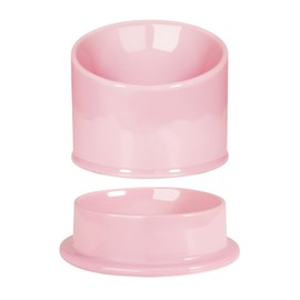 RooXchowla Elevated Ceramic Dog Bowls，Set of 2 for Food & Water,Food Bowls for Small & Medium & Large Dogs.Durable,Easy to Clean. (Pink)