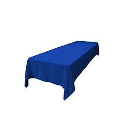 LA Linen Polyester Poplin Rectangular Tablecloth 60 by 144-Inch, Royal Blue, 152.4 x 366 x 0.04 cm