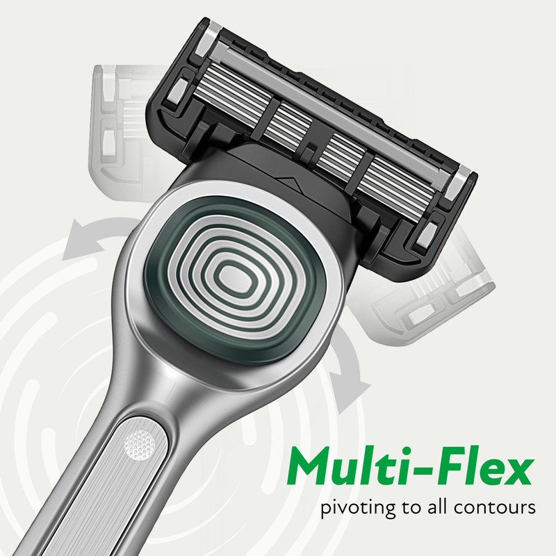 DORCO SLEEK Six Blade Razor System with Multi-Flex Technology, Precision