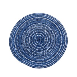 Placemats, Washable Woven Vinyl Placemats for Dining Table, Easy Clean Plastic Placemats Placemats, Black (Blue, One Size)