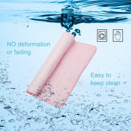Dog Cooling Mat, Self-Cooling Ice Silk Cooling Mat for Dogs, Summer Cooling Mat, Washable Portable and No Gel Pet Soft Pad (Pink)