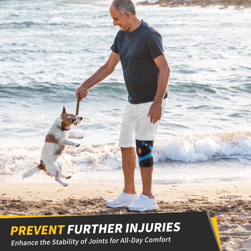 CAMBIVO Knee Brace with Side Stabilizers & Patella Gel Pads,