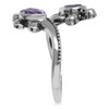 Silvershake 1.24ct. Natural Amethyst 925 Sterling Silver Turtle Bypass Ring