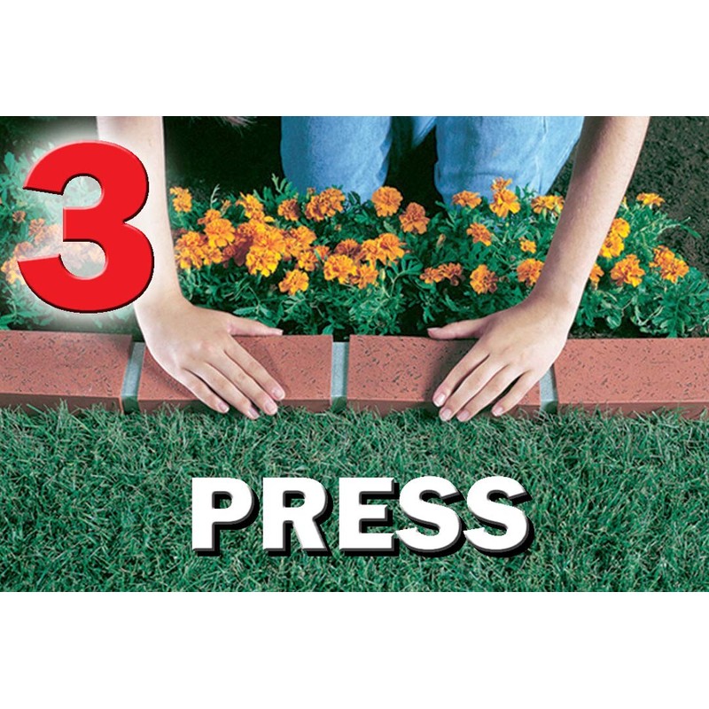 Let's Edge It! Decorative Plastic Brick Edging with 4 Built-In