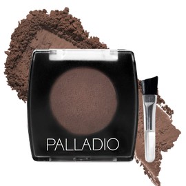 Palladio Polvo para Cejas, Polvo Suave y Natural para Cejas, Ayuda a Mejorar y Definir las Cejas, Tamaño Compacto para el Bolso o Viajes, Dark Brown