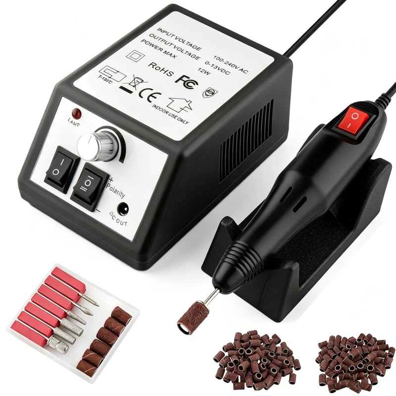 Pulidor de Uñas Profesional 35000 RPM con 100 Bandas de